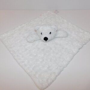 Necessities White Polar Teddy Bear Swirls Security Blanket Baby lovey nunu Plush